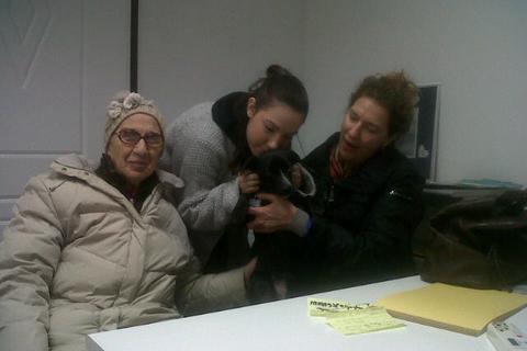 Blu con la nuova famiglia